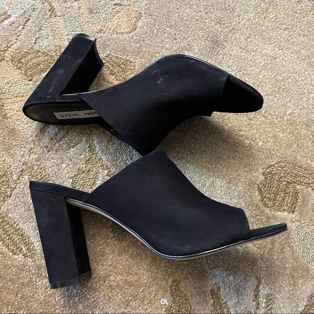 Steve Madden Esmeralda slip on chunky heel - leather upper size 8 1/2 - Picture 3 of 6